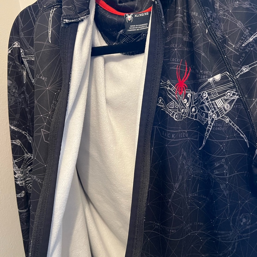 Black Graphic Men's Jacket - Picture 3 of 4